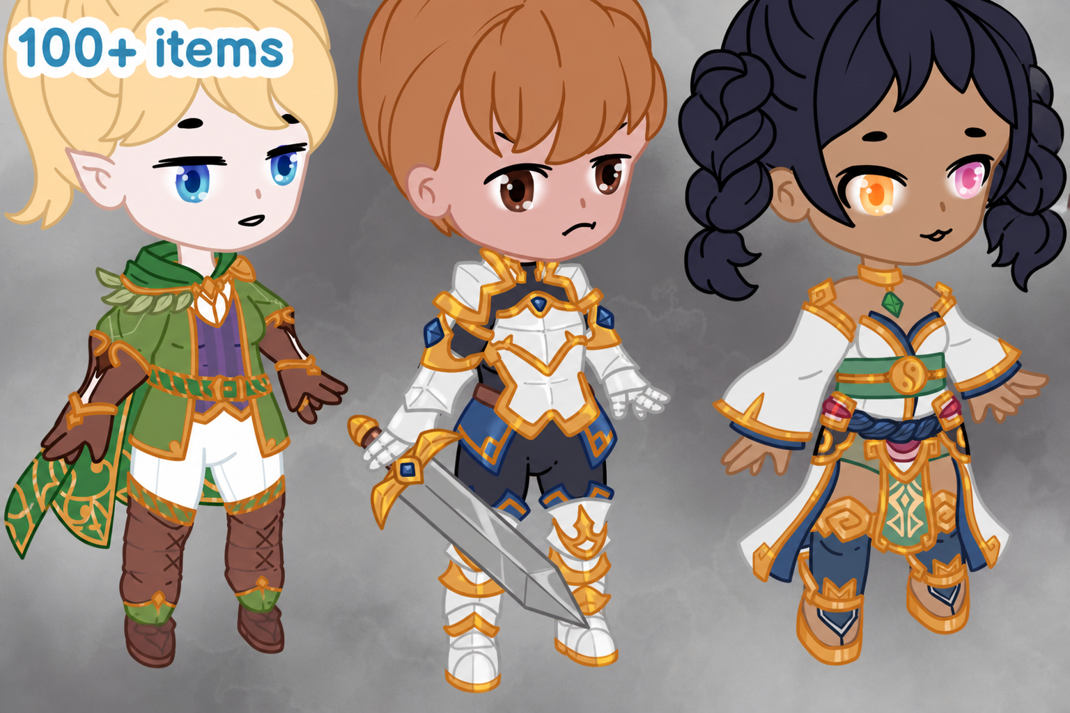 Students dressed as fantasy heroes with customizable avatars — 100+ items